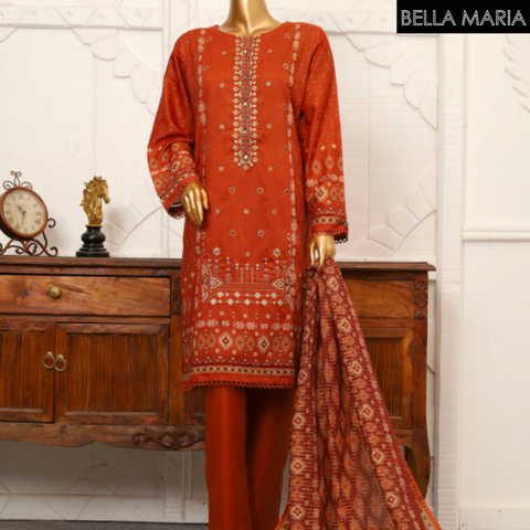Sadabahaar Embroidered Lawn 3 pc suit LN772