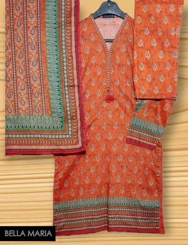 Sadabahaar Printed Cotton Lawn 3 pc suit LN736P