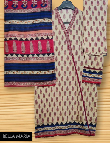 Sadabahaar Printed Cotton Lawn 3 pc suit LN736K