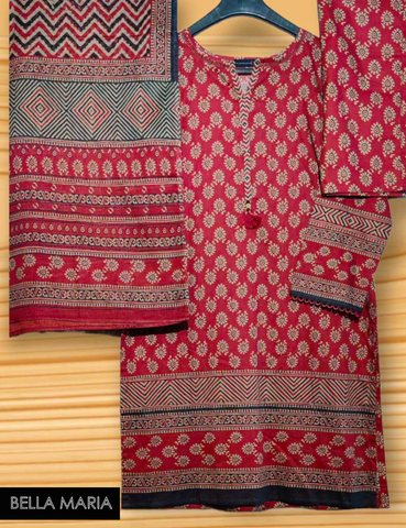 Sadabahaar Printed Cotton Lawn 3 pc suit LN736G