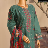 Sadabahaar Embroidered Lawn 3 pc suit LN793