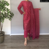 Sadabahaar Chikan Kari 3 pc suit LN745