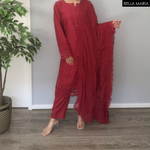 Sadabahaar Chikan Kari 3 pc suit LN748