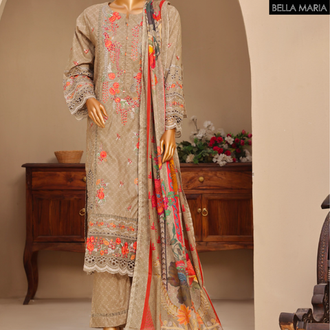 Sadabahaar Embroidered Lawn 3 pc suit LN788