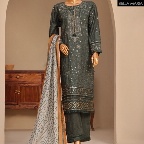 Sadabahaar Embroidered Lawn 3 pc suit LN792