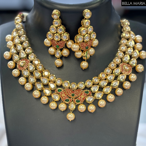 Real Kundan Necklace Set #9