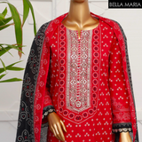 Sadabahaar Bandhani Lawn 3 pc suit LN775