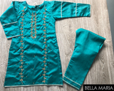 Girl's Silk Kurti and Pant Set #5