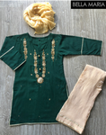 Girl's Silk Kurti and Pant Set #2