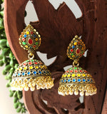 Colourful big jhumka