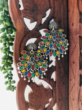 Peacock earrings