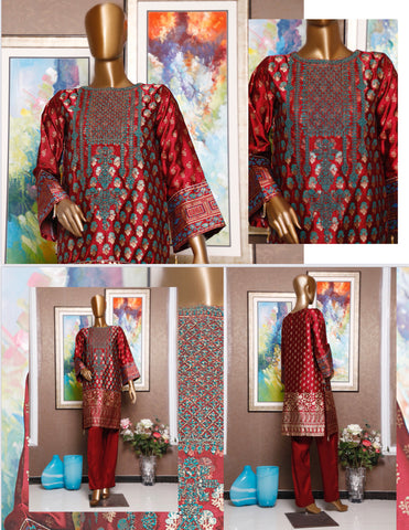 Bin Saeed Embroidered Silk Kurti PKBS SHIRT 34